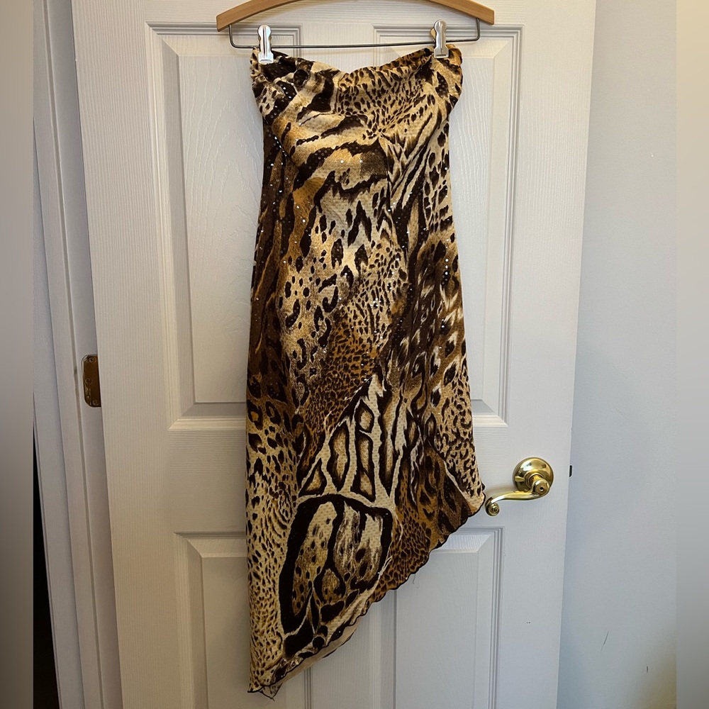Vintage Cache Animal Print Sequin Dress